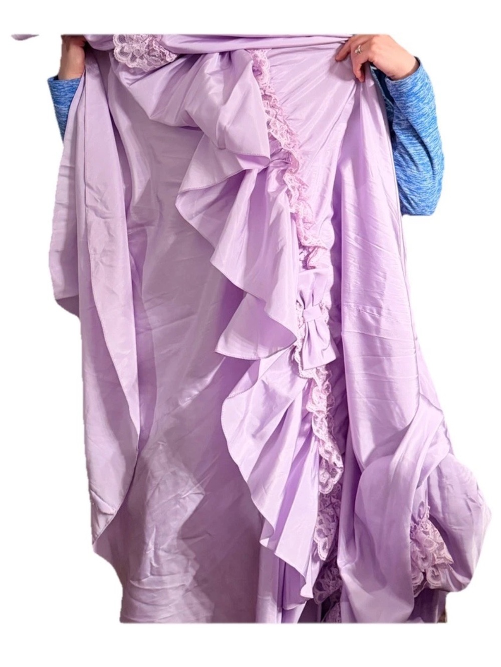Lavender Puff-Sleeve prom/formal Dress - Elegant Women's Gown - Picture 3 of 3
